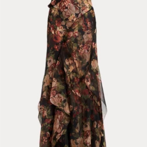 Ralph Lauren Purple Label Brienne Crinkle Chiffon Evening Dress - zipper broken - Picture 4 of 12